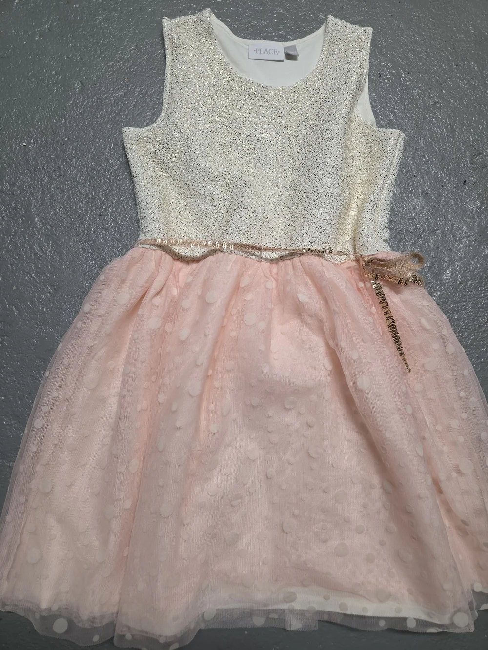 The Children's Place Sparkle Bodice Pink Tulle Party Dress